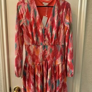 Multi color eyelet dress by g.p.d. Size S